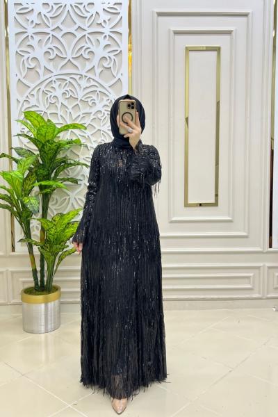 Pul Payet Elbisem Siyah