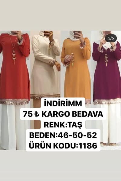 PULLU TUNİĞİM Taş Rengi