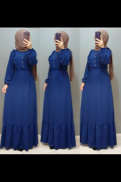 Rahat Ayrobin Elbisem Saks Mavisi