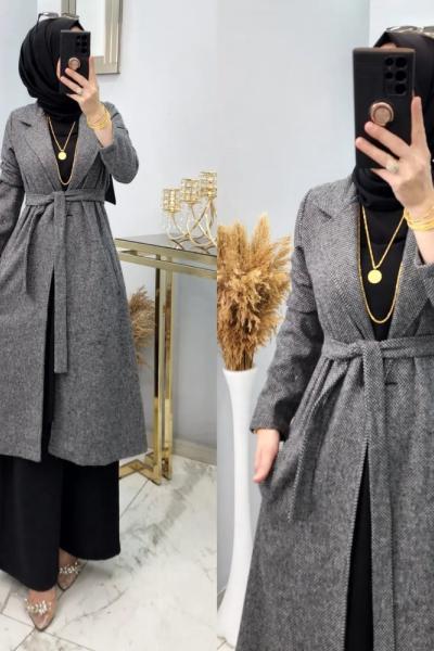 Roz Kase Kabanım Gri