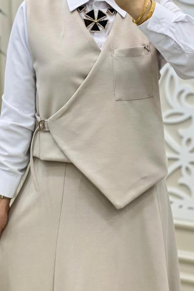 Sanem 3 Lü Takım Krem