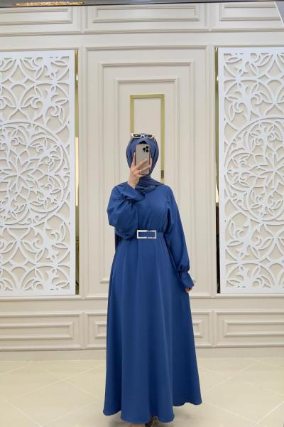Selin Tesettür Elbise  indigoo