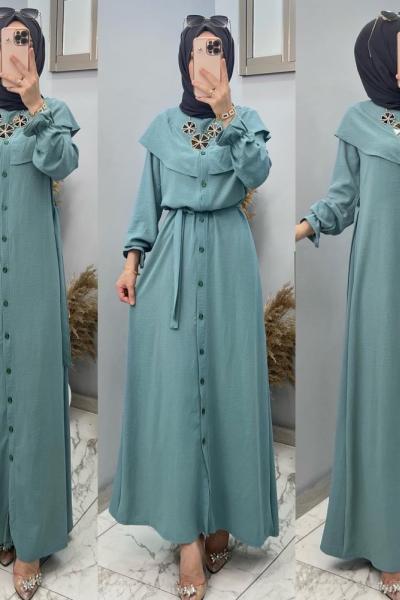 Şengül Elbisem Mint Yeşili