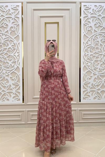 Sevim Tesettür Elbisem Gül