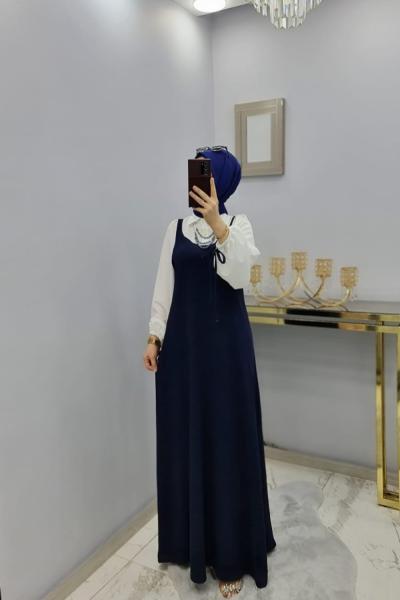 Şevval Jile Elbise Lacivert