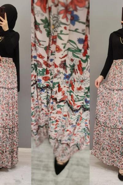 Şifon Etek Zamanı Başladı Hanımlar  Pudra