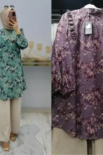 Şifon Takımım Mor