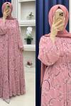 Şimal Şifon Elbise Pembe