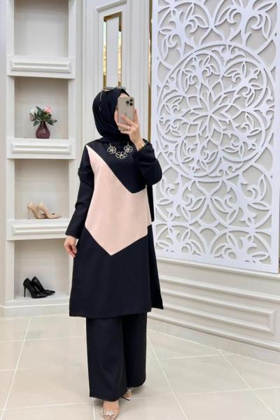 Simetri Tesettür Takımım Siyah