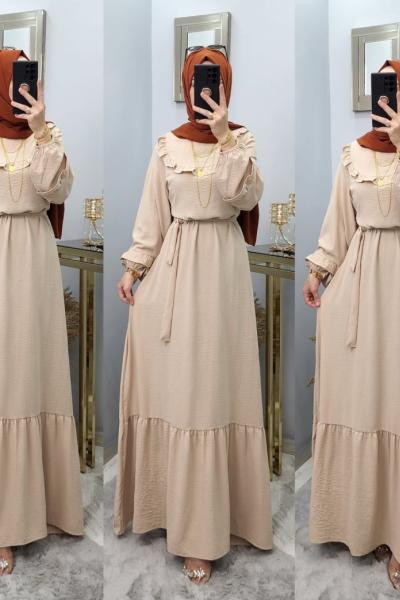Simge Elbise  Bej
