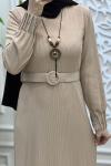 Simge Elbise Bej