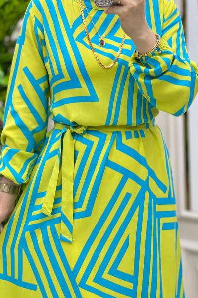 Sinem Elbise Yağ Yeşili