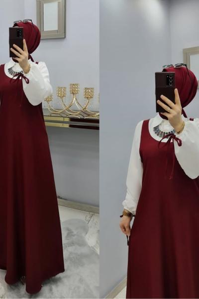 Şirin  Jile Elbise Bordo
