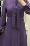 Soylu Elbise Mor