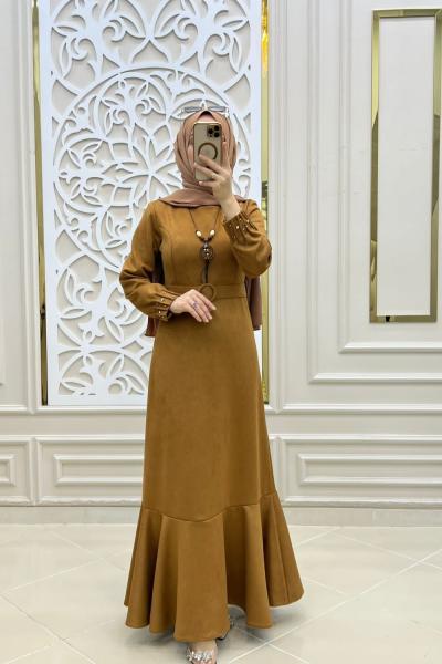 Süet Elbisem Camel