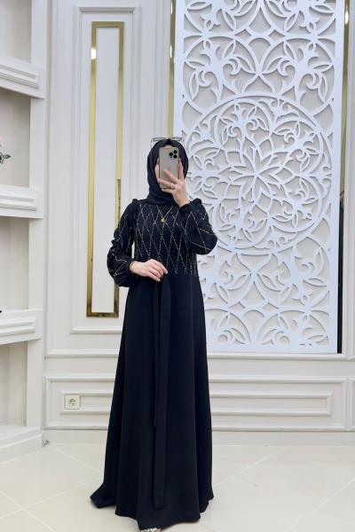 Şüheda Tesettür Elbisem Siyah