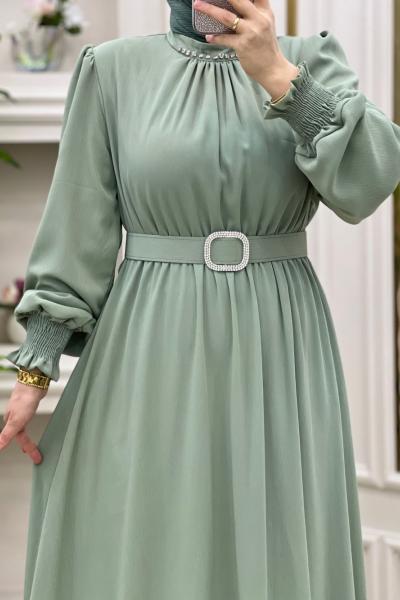 Sülün 2 Elbise Açık yeşil