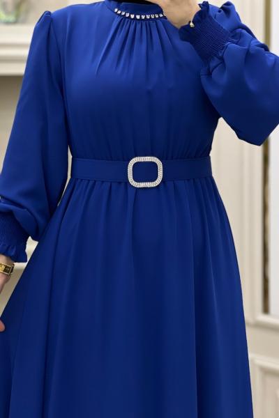 Sülün 2 Elbise Saks Mavisi