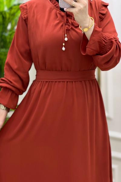 Şura elbise  Kiremit