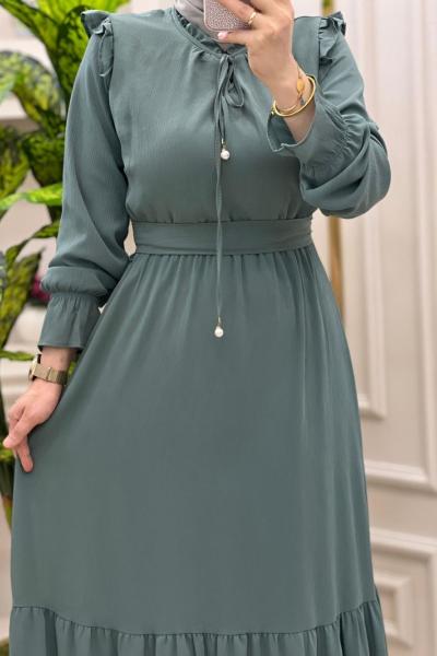 Şura elbise  Mint Yeşili