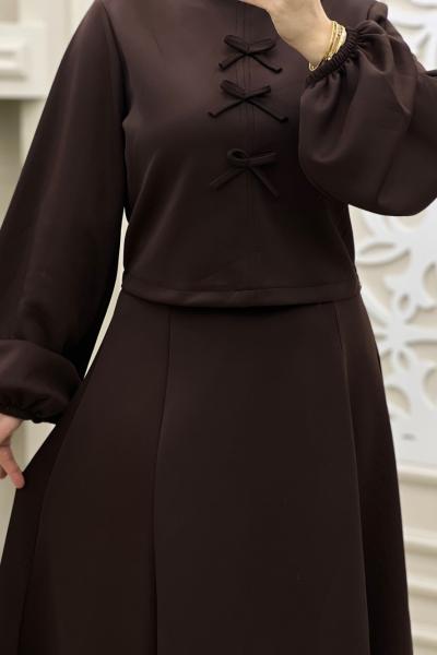 Süslü Takımım Kahverengi