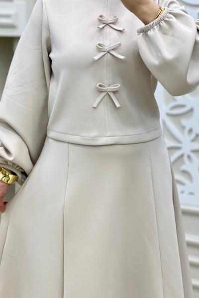 Süslü Takımım Ekru