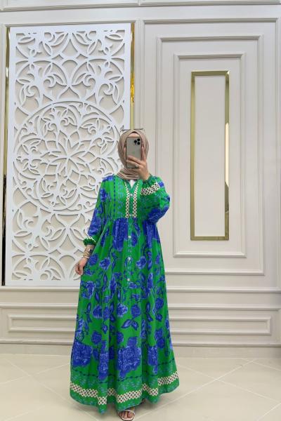 Tesettür Deniz Elbise  Yeşil