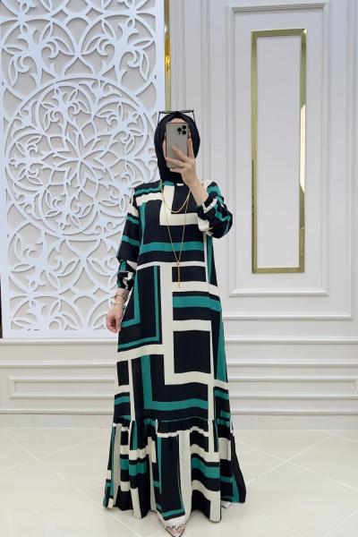 Tesettür Elbisem Mint Yeşili