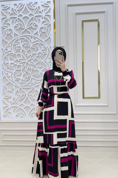 Tesettür Elbisem Pembe