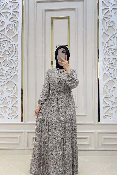 Tesettür Kavel Elbisem Beyaz