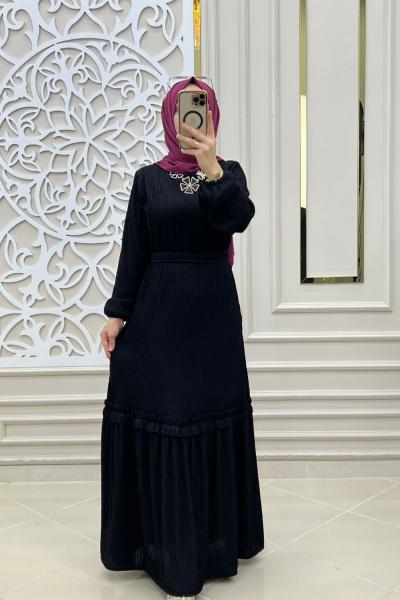Tesettür Semra Elbisem Siyah