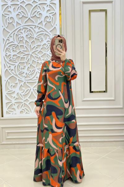 Tesettür Elmas Elbisem Yeşil