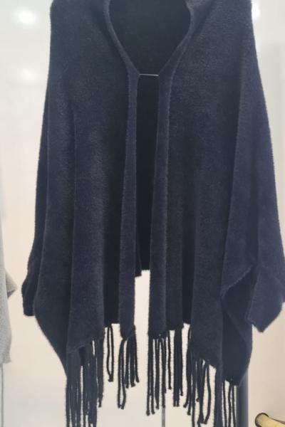 Tesettür Kollu Şal Siyah