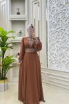 Tesettür Hürrem Elbise Camel