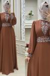 Tesettür Hürrem Elbise Camel