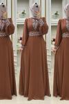 Tesettür Hürrem Elbise Camel