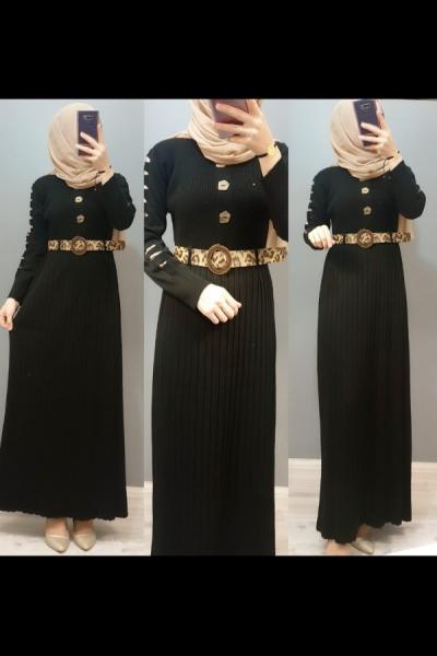 Triko Elbisemiz Yeni Sezonun En Güzellerinden Siyah