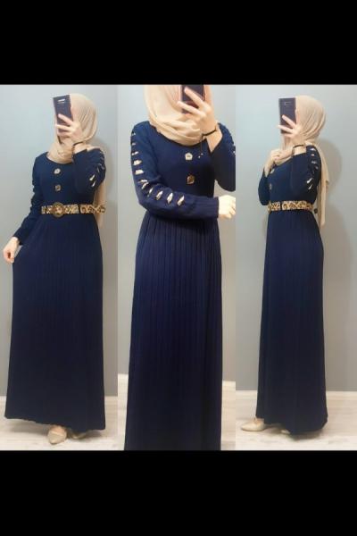 Triko Elbisemiz Yeni Sezonun En Güzellerinden Lacivert