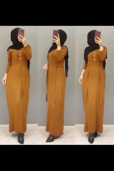 Triko Elbisemiz Yeni Sezonun En Güzellerinden Taba