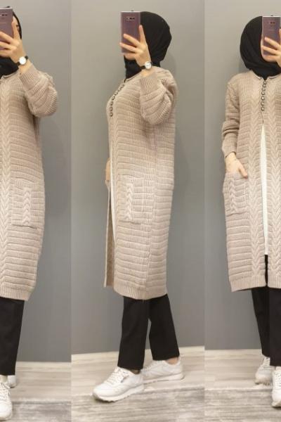 Triko Hırkam  Taş Rengi