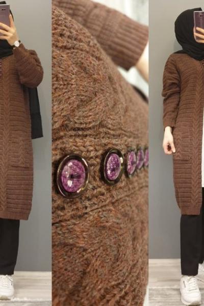 Triko Hırkam  Mürdüm