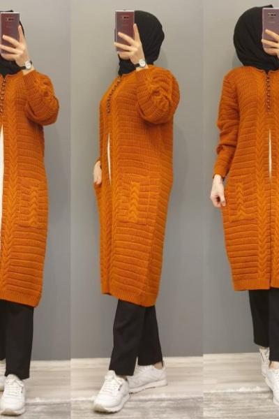 Triko Hırkam  Turuncu