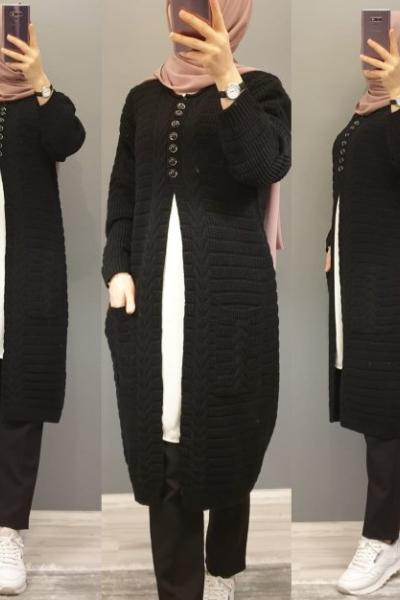 Triko Hırkam  Siyah