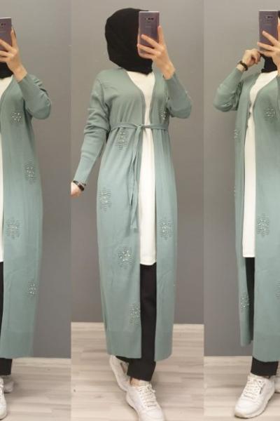 Triko Hırkam  Mint Yeşili