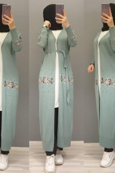 Triko Hırkam  Mint Yeşili