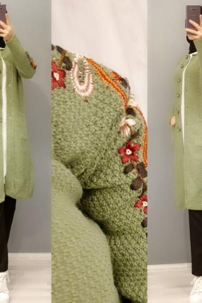 Triko Hırkam Yeşil