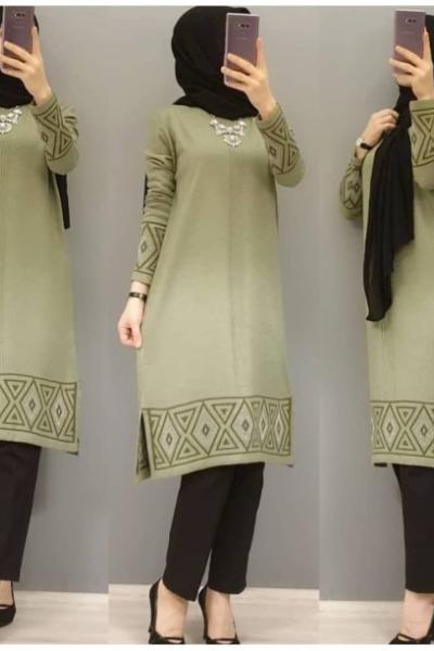 Triko Tuniğim Yeşil