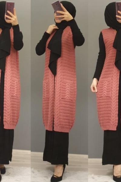 Triko Yeleğim Pembe