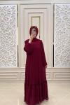 Tuana Elbise  Bordo