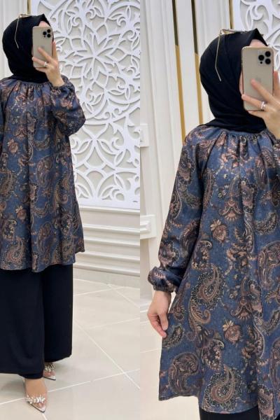 Tura Tesettür Takım Mavi